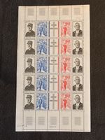 Feuille timbres hommage Général de Gaulle, idéale! (52)