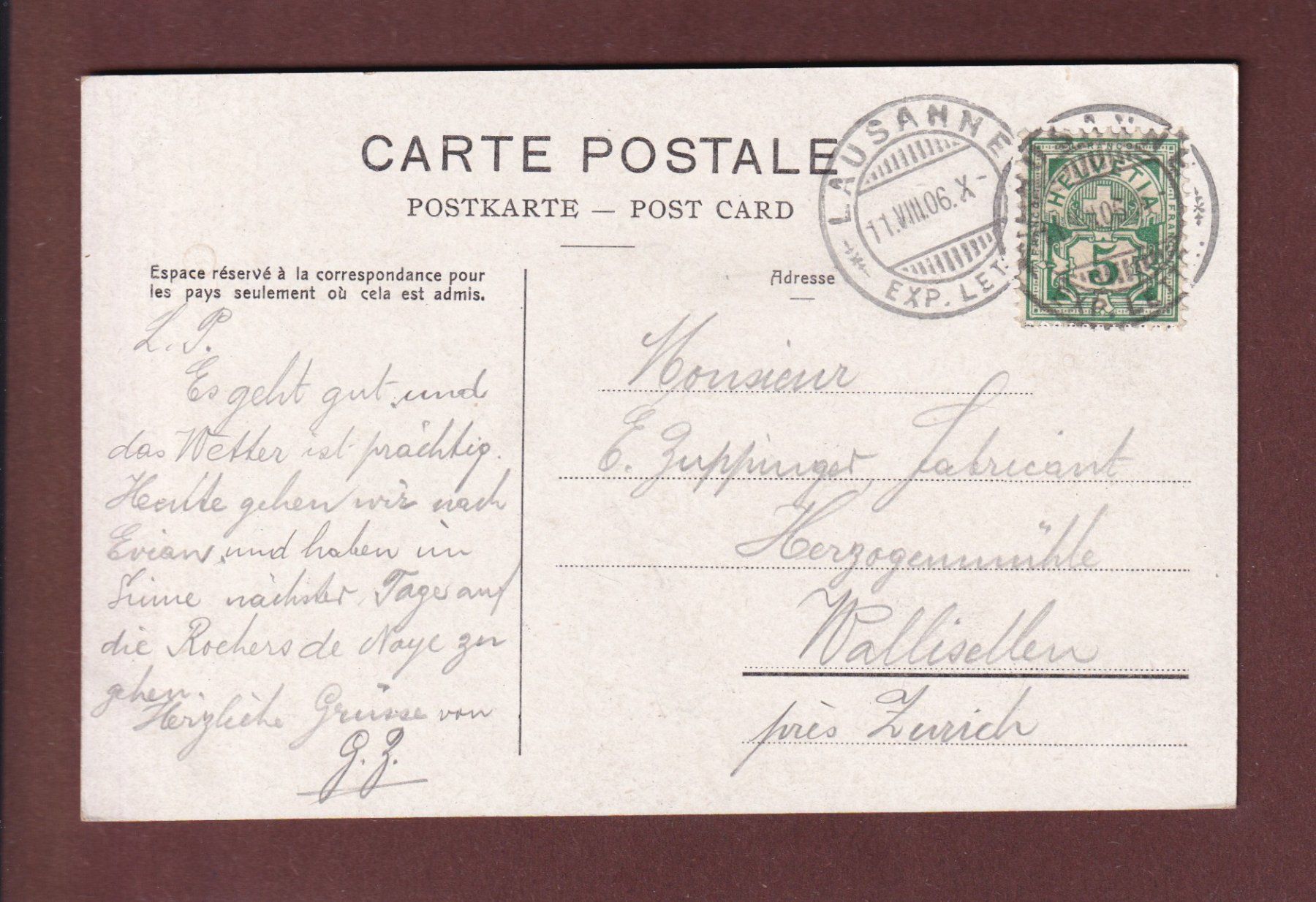 Cartes postales: LAUSANNE - Rue de Bourg - 1906 – D'occasion à Pully par nicecards 1