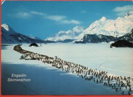 2 Ansichtskarten SILSERSEE Engadiner Ski-Marathon