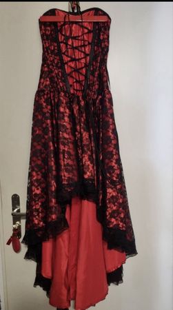 Rotes Korsett Kleid mit Spitze -von Burleska Halloween🎃