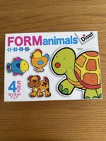 4 Tierpuzzle, ab 3 Jahren