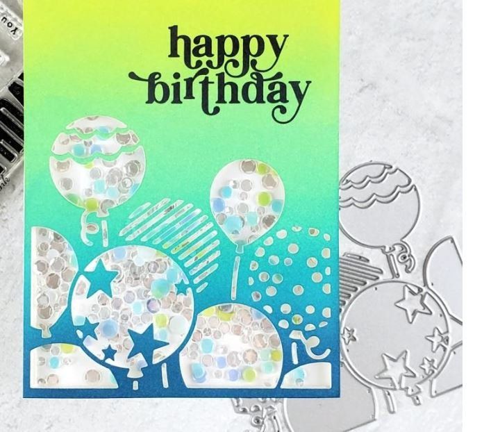 Sciablone: Neue  Stanzschablone  Ballons / Party / Geburtstag – Nuovo e nell'imballaggio originale da Effretikon venduto da wenuss 1