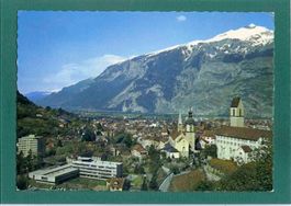 Chur, Hof mit Calanda, 1972, gelaufen, Grossformat