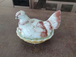 Antike Glas Huhn Ostern Dekoration - Vintage Chic!