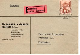 Brief, Ed. Mader Garage Flamatt 1945