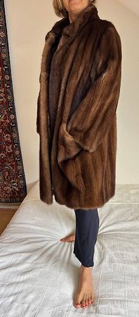 Eleganter Vintage Nerzmantel hochwertige Kürschnerarbeit