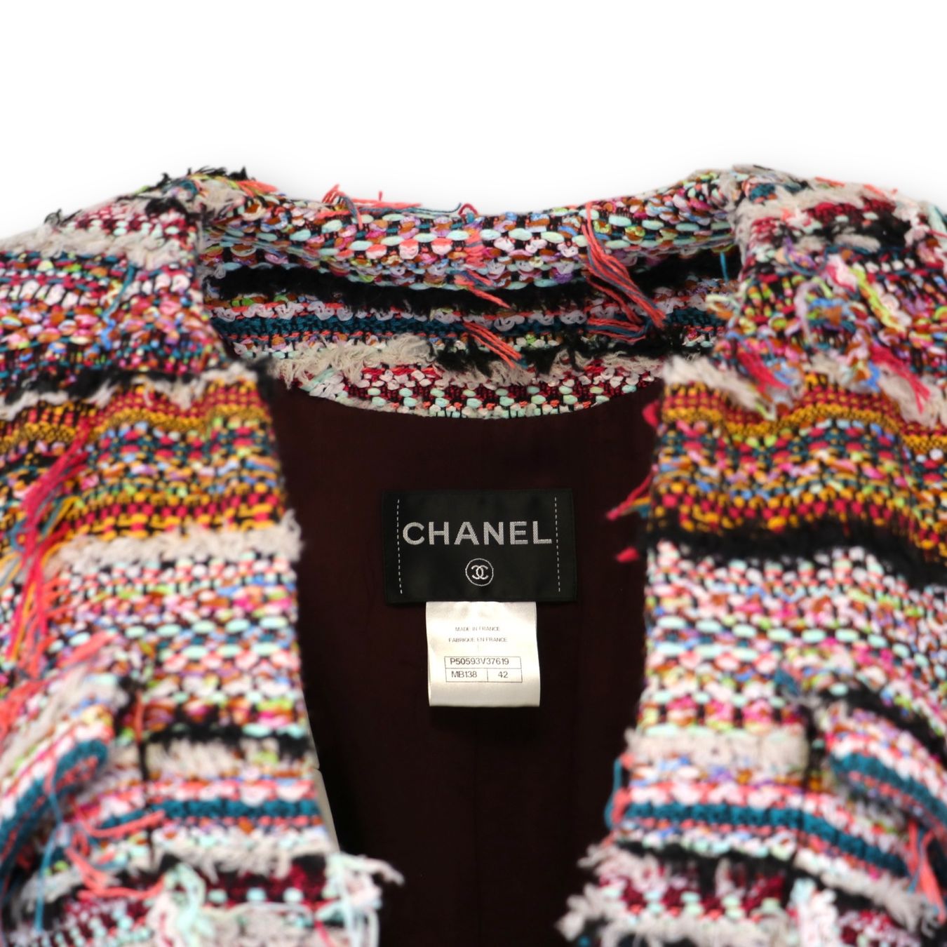 Chanel Giacche: Chanel Tweed Jacke multicolor Gr. 40 – Usato da Binningen venduto da Designerlabels 5