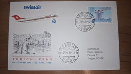 Swissair Zürich - Prag 25.04.1988