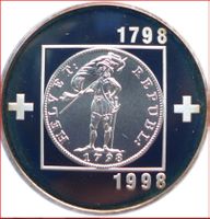 MONETA da 20 FRANCHI 1998 200 ANNI  Helvetica
