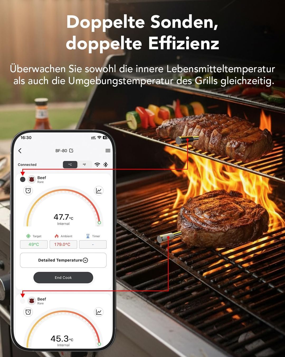 Sonstiges für Haushalt & Wohnen: Fleischthermometer WLAN Bluetooth 2 Sonden 6 Sensoren IP67 – Neu und originalverpackt aus Schaffhausen von her_zt65 3