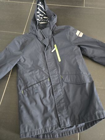 H&M Übergangsjacke, Gr. 122, Dunkelblau, Reflektoren