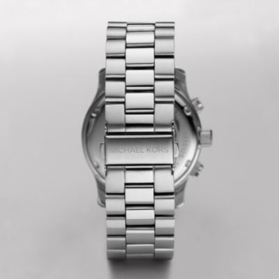 Michael Kors Orologi: MICHAEL KORS Silver Oversized Runway UHR – Nuovo (secondo la descrizione) da Zuerich venduto da Koralle8 4