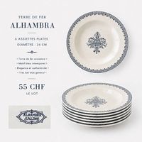 Assiettes Terre de fer Alhambra Salins