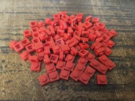 lego 3024 lot de 100 pièces Red Plate 1 x 1