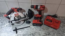 Set Handkreissäge und Akkubohrer Flex