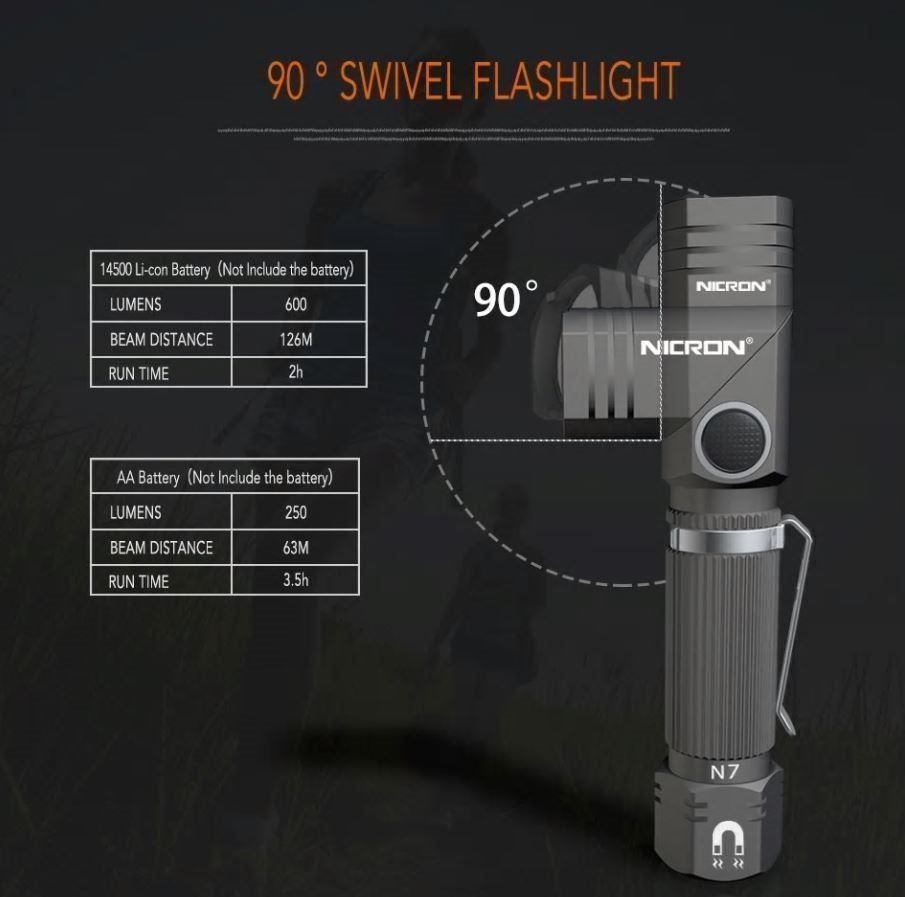 Lampen: Nicron N7, Knicklampe 600 Lumen – Neu und originalverpackt aus Arbon von Helmuth 3