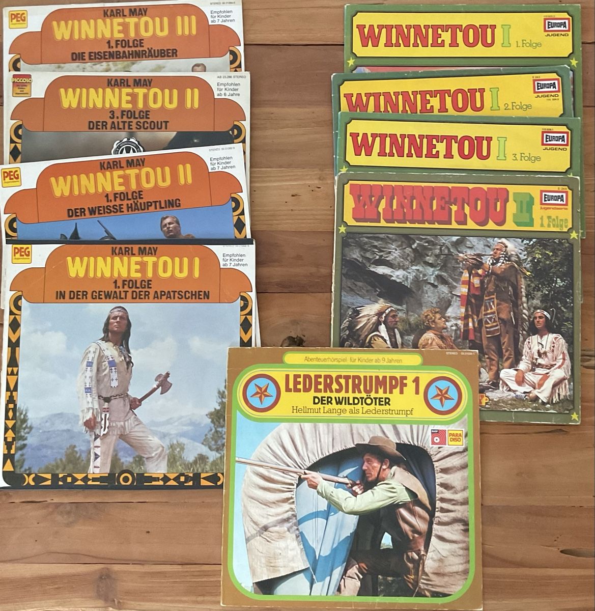 Dischi in vinile: Karl May Winnetou Hörspiele Konvolut  – Usato da Jegenstorf venduto da BAVARIA4CH