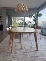 Solid oak wood dining table 