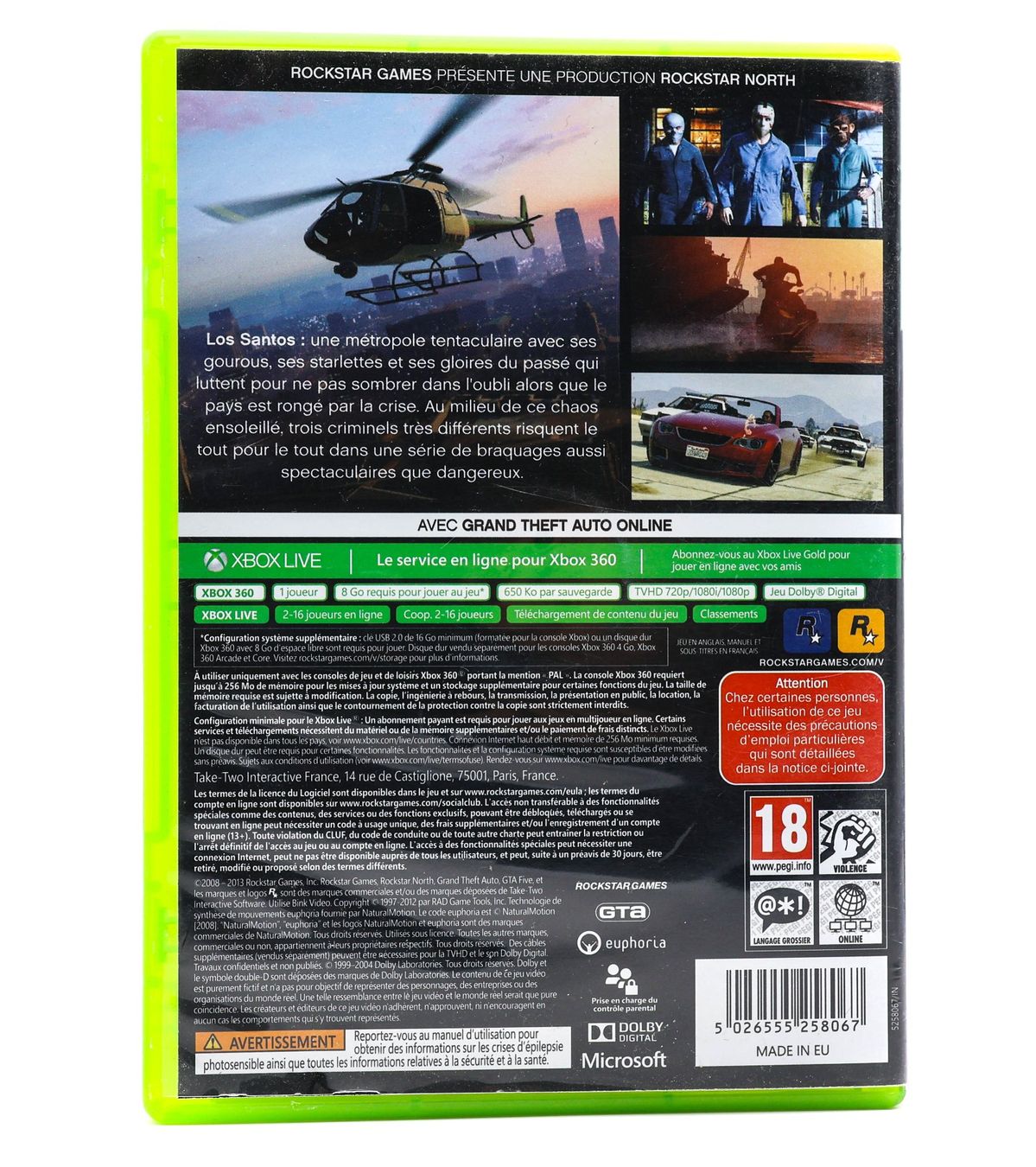 Spiele: Grand Theft Auto V  - XBOX 360 – Gebraucht aus Paudex von  1