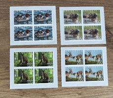 Postfrische Viererblock Serie 2020 „Sondermarken Tierfamilie