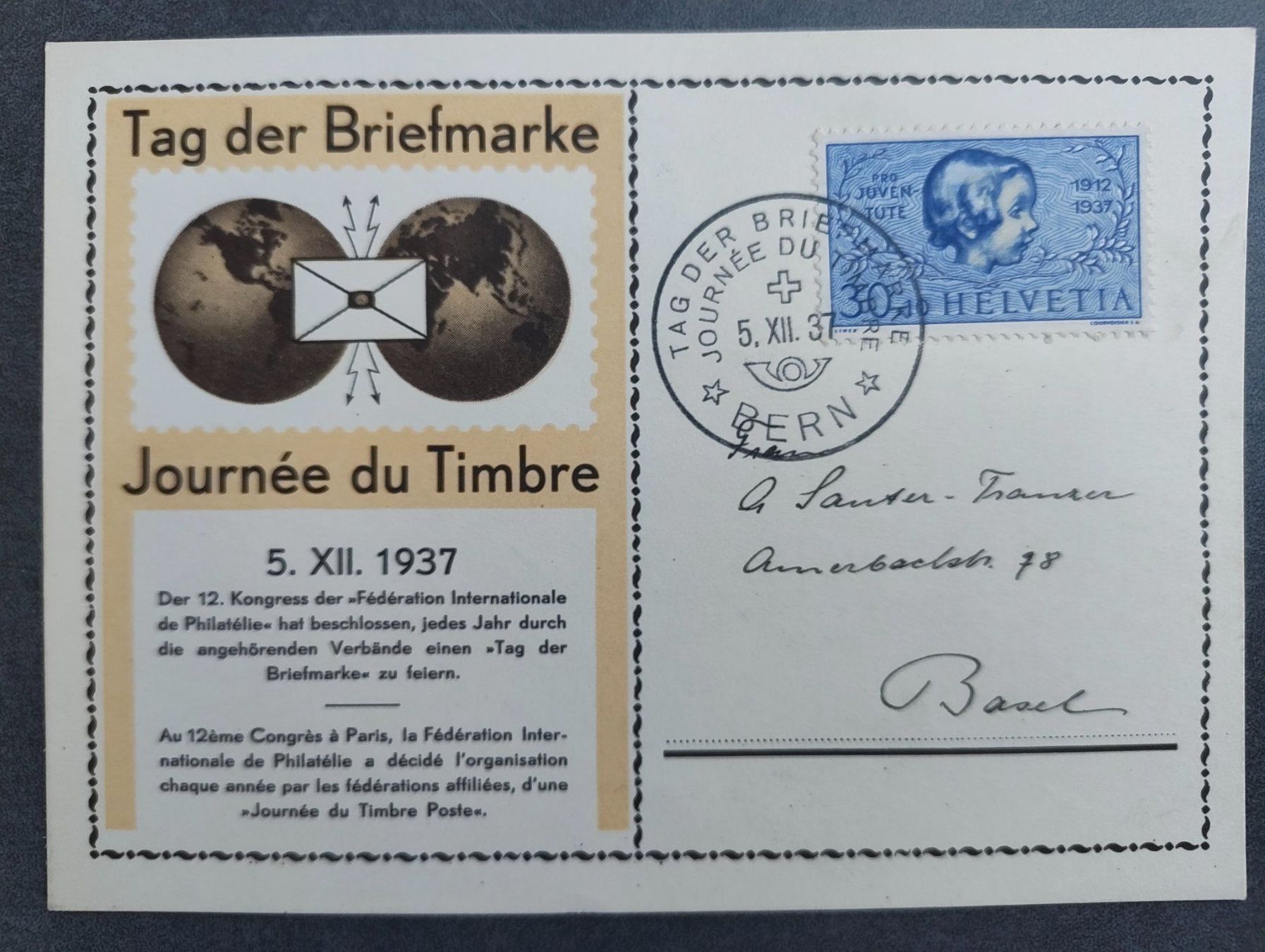 Tutti i francobolli: Tag der Briefmarke - 1937 und 1938 – Usato da Adliswil venduto da Swiss_Coolio 2
