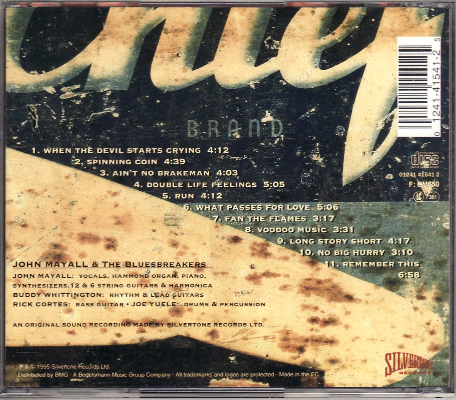 CDs: John Mayall & The Bluesbreakers – Spinning Coin – Neuf (Voir description) à Boussens par catfood01 1