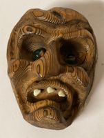 Walliser Holzmaske, geschnitzt, Sammlerstück