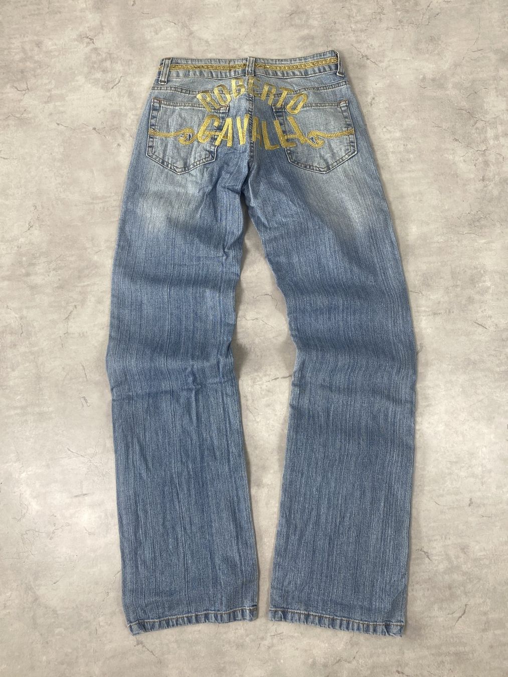 Roberto Cavalli Jeans: Roberto Cavalli Backprinted Flared Jeans Blue – D'occasion à Wald ZH par Drue36sechs 1