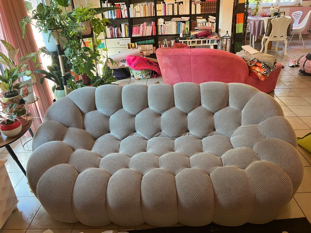 Grand canapé 3 places gris Roche Bobois Bubble (Gebraucht) in