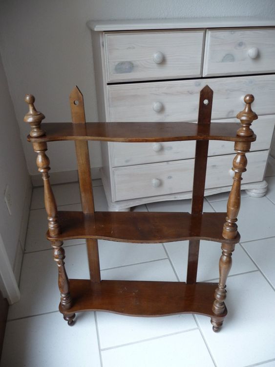 Étagère En Bois Ancienne Pour Cuisine - Marron - Meuble De Rangement