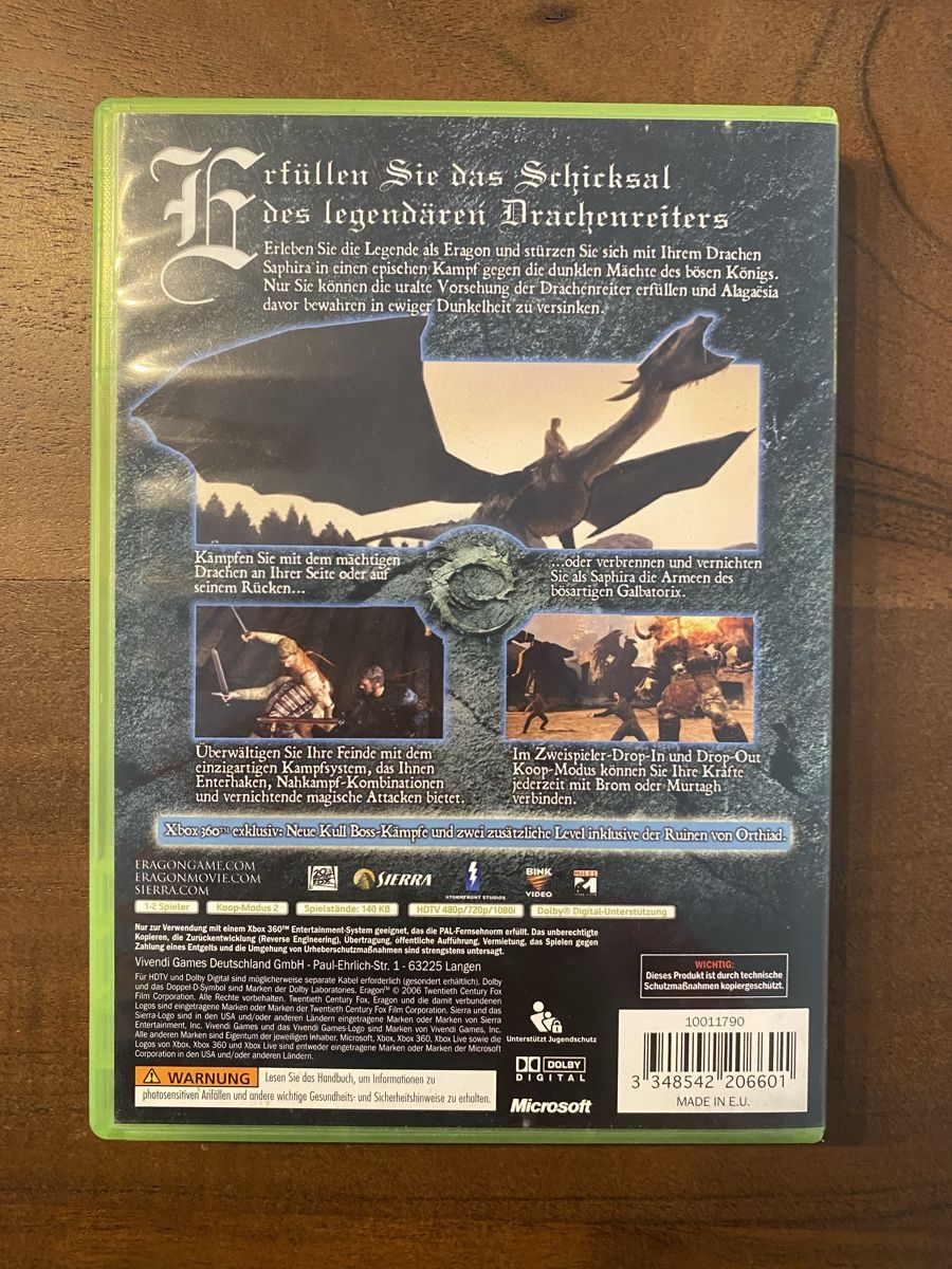 Microsoft Giochi: Eragon für Xbox 360 – Usato da Thunstetten venduto da Virus_33 2