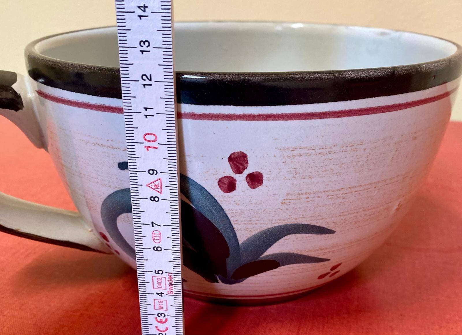 Vasi per fiori: Rustikale Jumbo Tasse/Suppentasse mit Blumenmuster – Usato da Krauchthal venduto da MEWA01 4