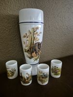 Vintage Porzellan Set mit Jagd Motiv, Top Zustand!