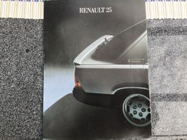 Renault 25 Faltprospekt in französischer Sprache 8 Seiten