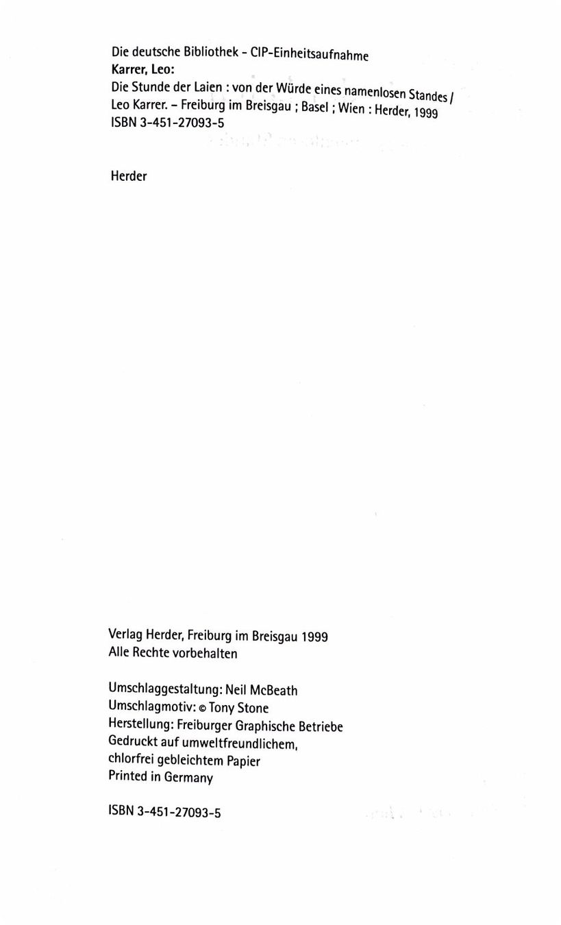 Libri: Karrer, Die Stunde der Laien – Nuovo (secondo la descrizione) da Sarnen venduto da Livres 2