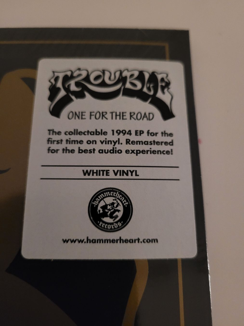 Schallplatten: Trouble - One For The Road Ltd White Vinyl LP – Neu und originalverpackt aus Münsingen von Drachenwurst 1