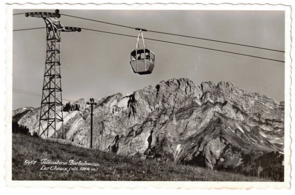 Cartoline postali: Gryon - Gondelbahn Barboleusaz--Les Chaux – Usato da Binningen venduto da Mountainrider