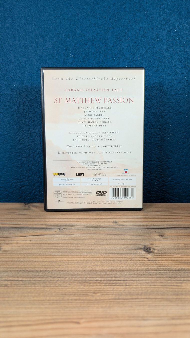 Tous les DVDs: J.S. Bach St. Matthew Passion DVD – D'occasion à Flumenthal par Neondrian 1