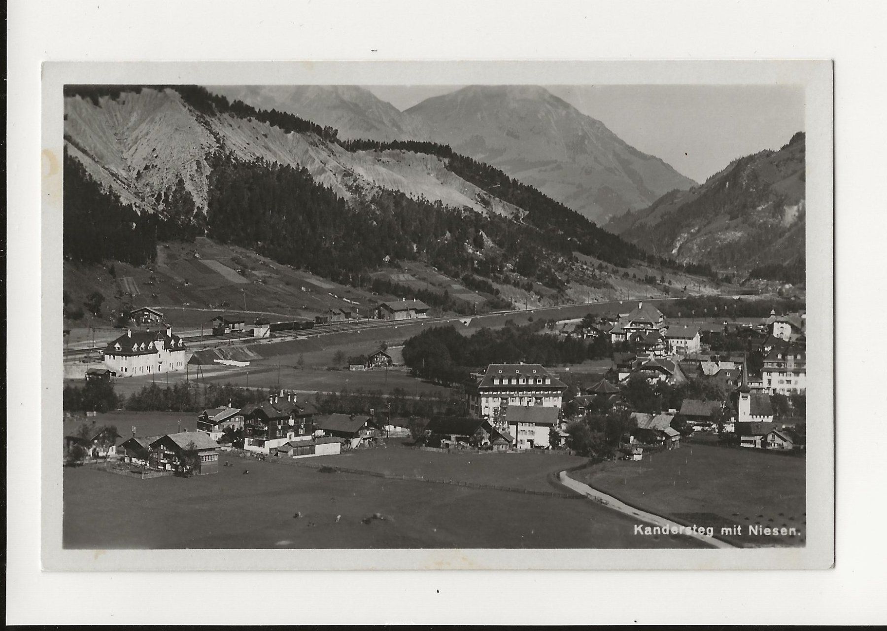 Cartoline postali: AK 1929 Kandersteg mit Niesen – Usato da Greifensee venduto da 315WDO