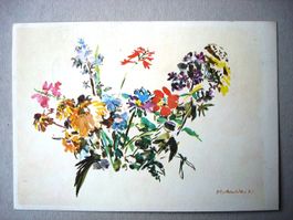 Glückwunsch Neujahr, Künstler Oskar Kokoschka: SONNENBLUMEN