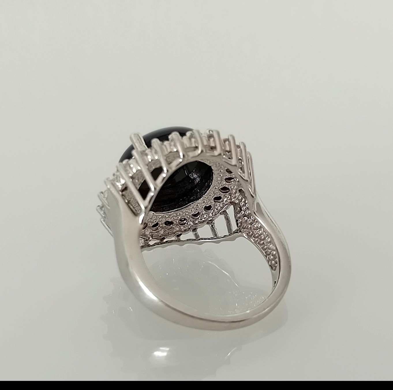 Anelli: Ring Silber rhodiniert mit Obsidian – Usato da Stans venduto da wer_fd5f 1