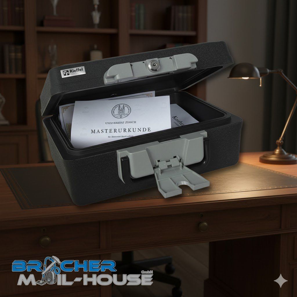 Casseforti: SecurityCase6 von Rieffel " Tresor, Safe, Feuerschutzbox " – Nuovo e nell'imballaggio originale da Koppigen venduto da Bracher_Mail-House