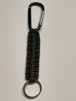 Schlüsselanhänger Karabiner Paracord grün 16 cm outdoor