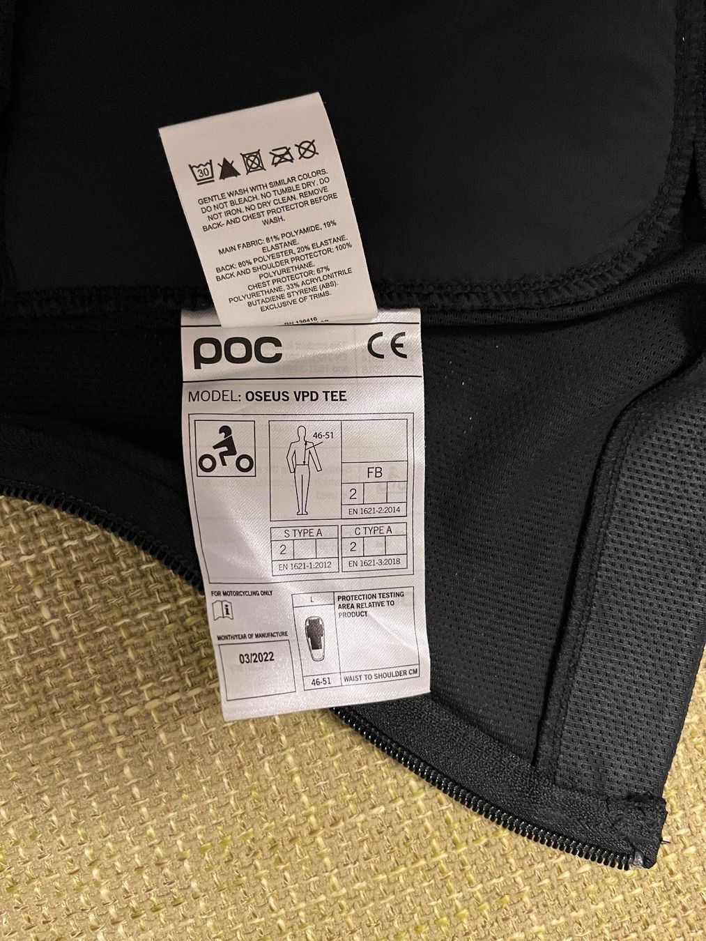 Poc Protezioni & Imbottiture: POC OSEUS VPD TEE size L – Usato da Breganzona venduto da Vstadelmann 4