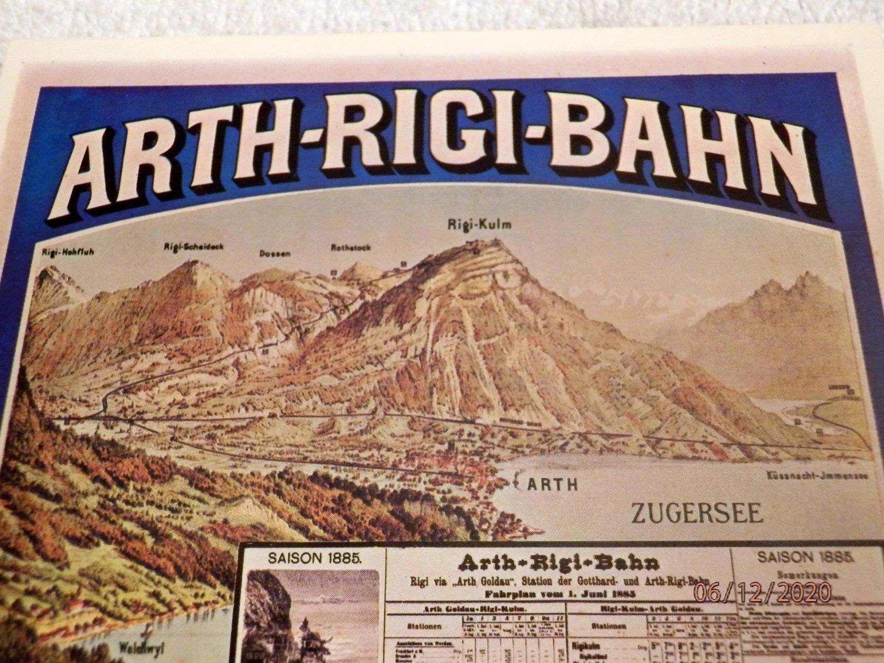Cartoline postali: Ansichtskarte, Plakat  Arth-Rigi-Bahn – Usato da Ueberstorf venduto da dinbau 3