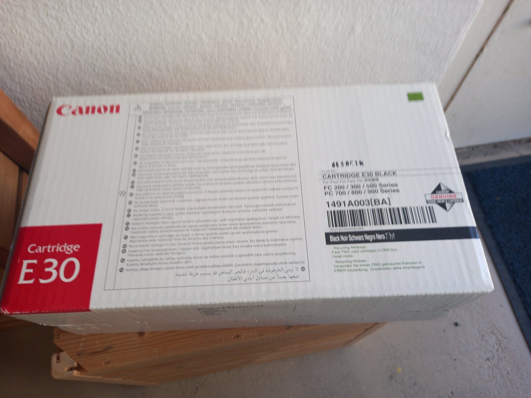 Canon Cartucce per stampanti & toner: Toner Canon e30 neu ungeofnet – Nuovo e nell'imballaggio originale da Prez-vers-Siviriez venduto da Monija70 3