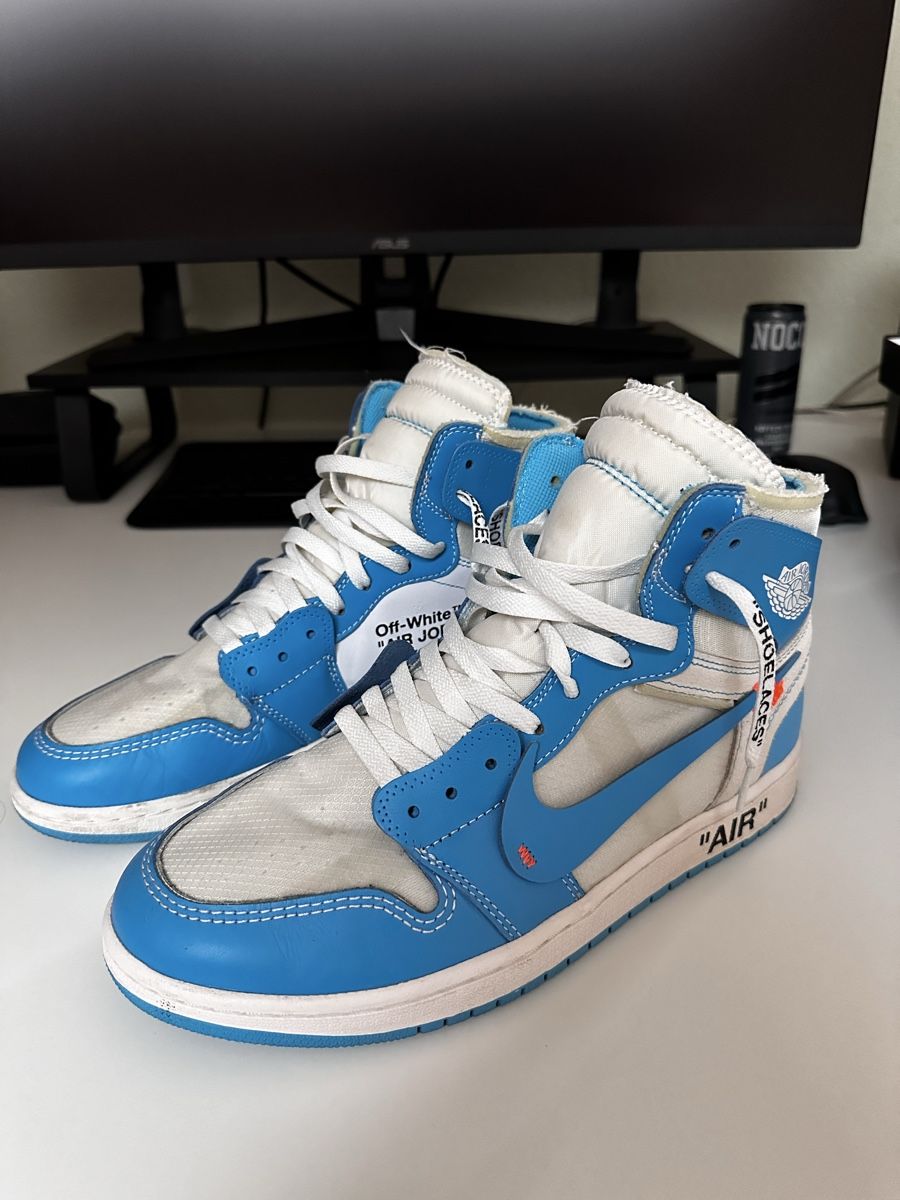 Off-White Scarpe da uomo: Air Jordan 1 x Off White University Blue – Usato da Brunnen venduto da ram_5zvc