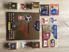 Panini set World Cup 2018 gold Russie album + carte