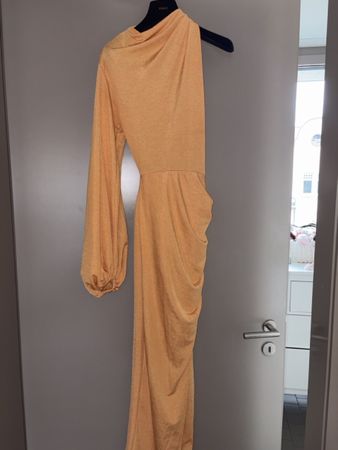 One-Shoulder Kleid goldfarben neuwertiger Zustand