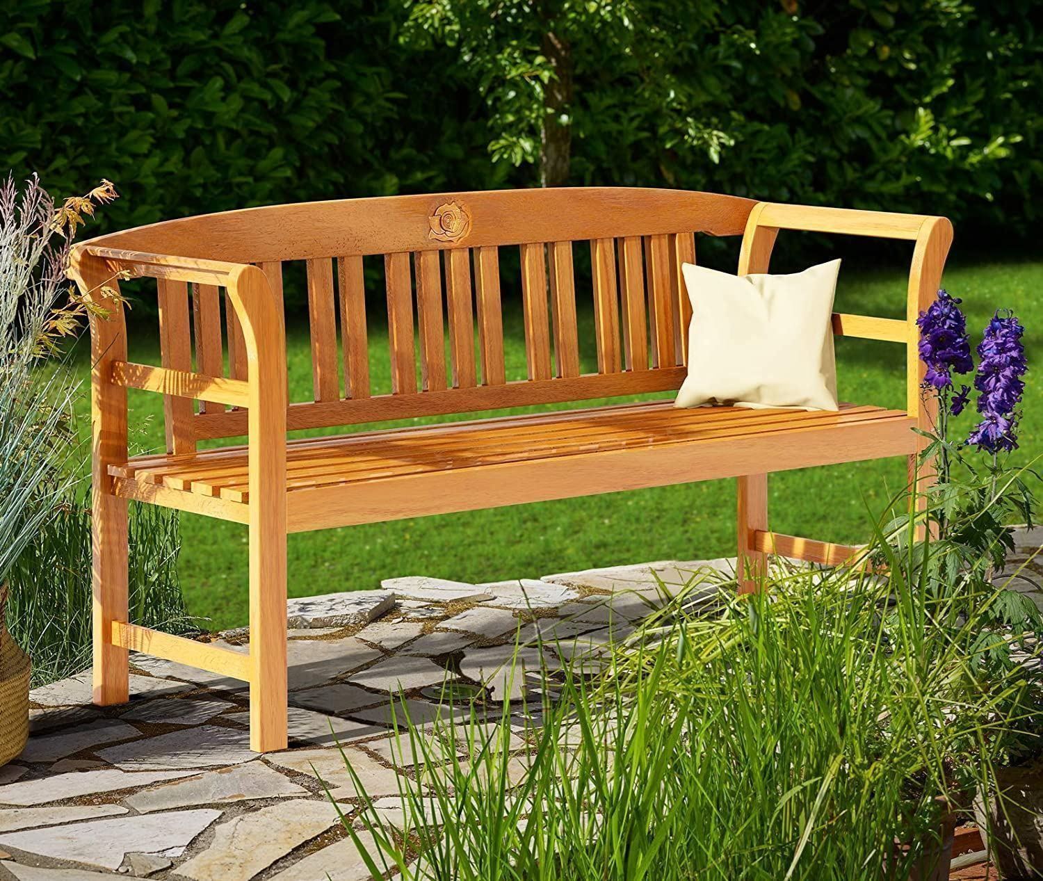Panchine: FSC Gartenbänke mit Rose 150/43/82 cm – Nuovo e nell'imballaggio originale da Kriens venduto da Mikado-Geschenke 3